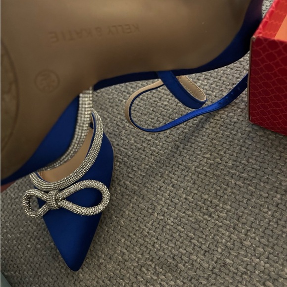 Kelly & Katie Blaken Satin Rhinestone Heels – Size 9.5 - Picture 5 of 8